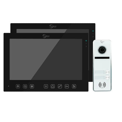 Anjielo 7-Inch Smart Touchscreen Video Doorbell  1080P HD 2-Door Support  Night Vision for Home Villa Apartment Security