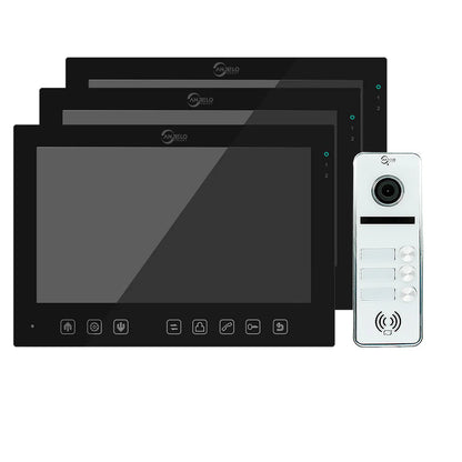 Anjielo 7-Inch Smart Touchscreen Video Doorbell  1080P HD 2-Door Support  Night Vision for Home Villa Apartment Security