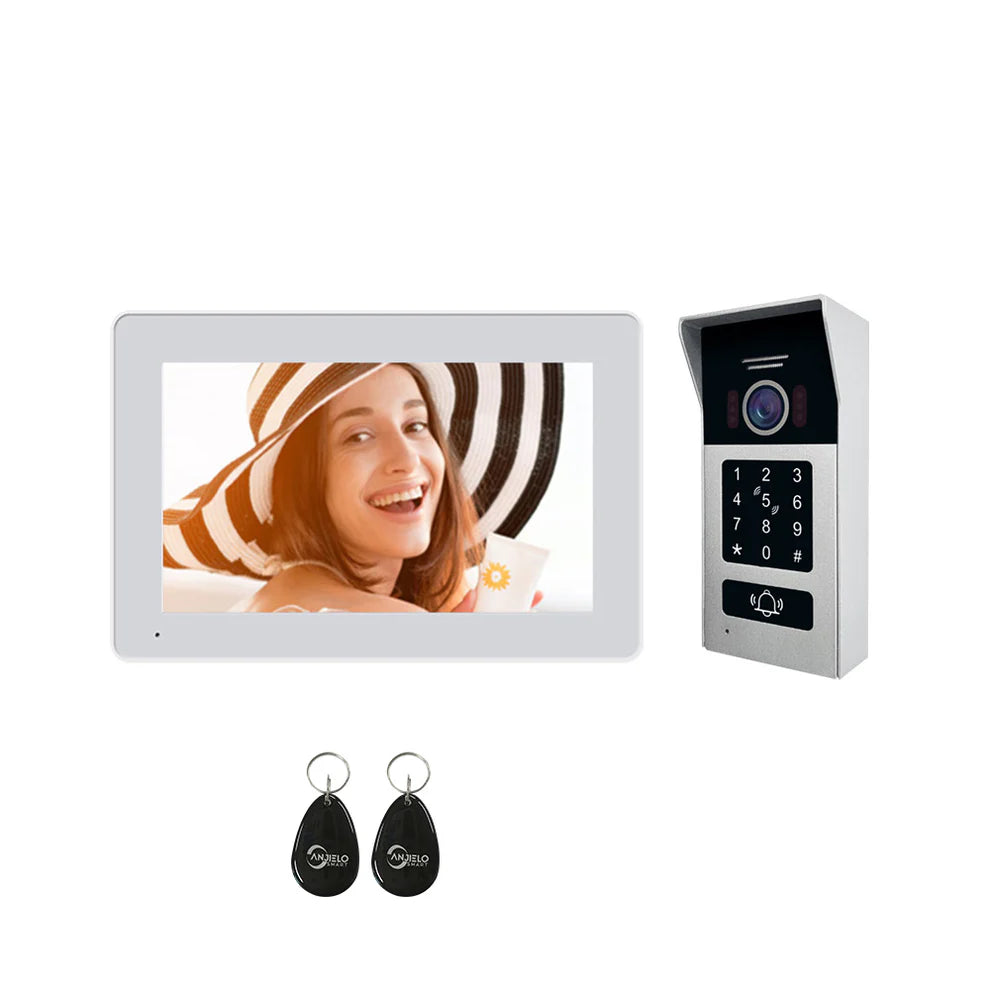 Anjielo Video Intercom Doorbell Camera 1080P Tuya 7 Inch Touch Monitor Support RFID Card Access Doorphone System For Home Villa