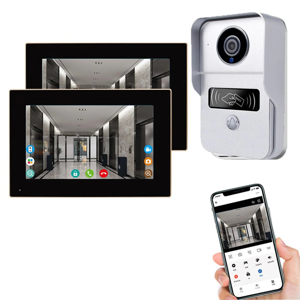 XiVision 1080P HD Video Doorbell System - Tuya Wireless WiFi Video Entry Doorphone | Intercom Kits for Home, Villa & Apartment