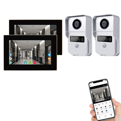 XiVision 1080P HD Video Doorbell System - Tuya Wireless WiFi Video Entry Doorphone | Intercom Kits for Home, Villa & Apartment