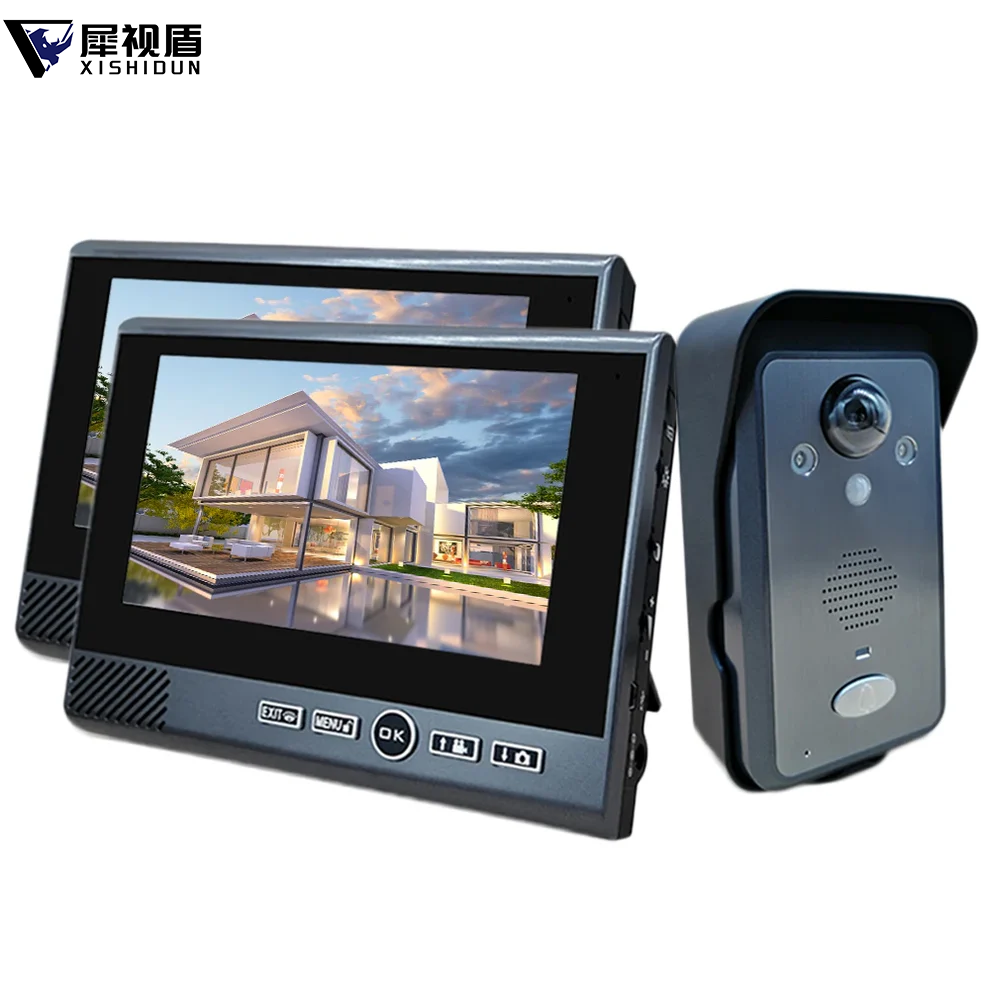 XiVision 7-Inch Tuya Wireless 300 meters of straight-line unobstructed transmission Motion Detection Long Standby  two way video Intercom System
