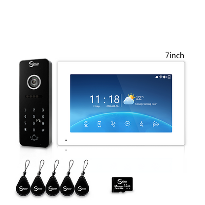 XiVision Tuya Smart 4-Wire Wired Video Intercom Doorbell, Home Video Door Phone with Two-Way Audio, Infrared Night Vision, PIR Motion Detection, Remote Unlock for Villa House