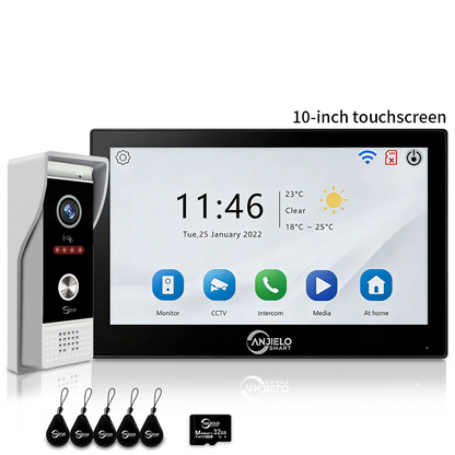 XiVision 7/10 Inch 1080P WiFi Video Intercom System Tuya Smart Video Doorbell, 3 Ways Unlock, Motion Detection 2-Way Audio Home Security Door Phone