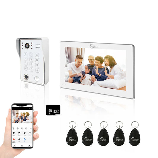 XiVision 1080P Tuya Smart WiF Video Door phone Doorbell Camera with RFID Card unlcok Fingerprint and Passcode unlock for the Apartment Intercom System for Home Villa
