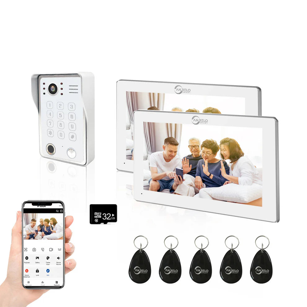 XiVision 1080P Tuya Smart WiF Video Door phone Doorbell Camera with RFID Card unlcok Fingerprint and Passcode unlock for the Apartment Intercom System for Home Villa