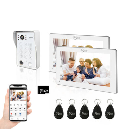XiVision 1080P Tuya Smart WiF Video Door phone Doorbell Camera with RFID Card unlcok Fingerprint and Passcode unlock for the Apartment Intercom System for Home Villa