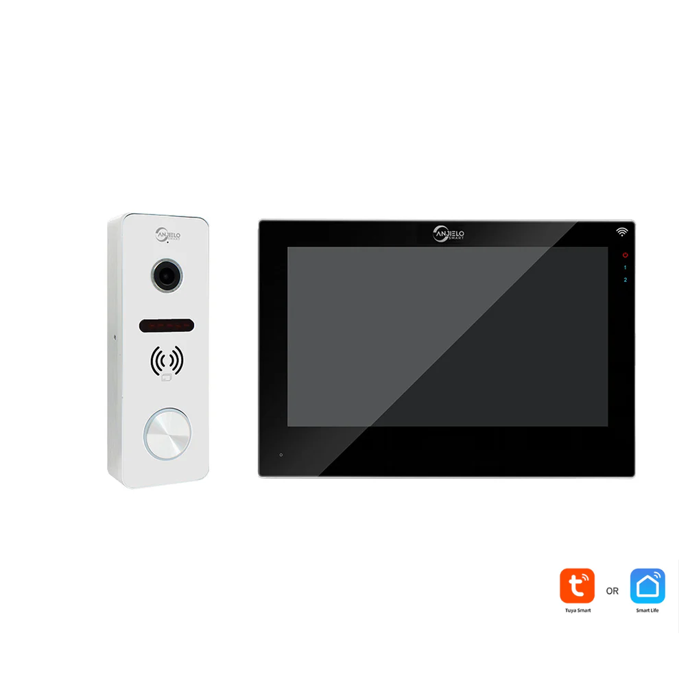 XiVision 7 Inch Wireless WiFi Smart Home Video Doorbell Intercom System with 1080P Monitor and Rainproof Camera