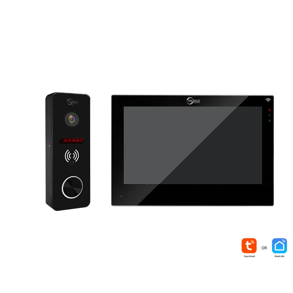 XiVision 7 Inch Wireless WiFi Smart Home Video Doorbell Intercom System with 1080P Monitor and Rainproof Camera