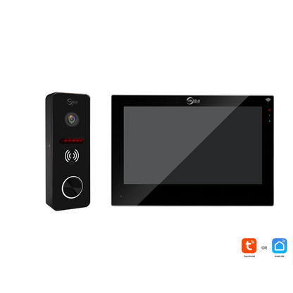 XiVision 7 Inch Wireless WiFi Smart Home Video Doorbell Intercom System with 1080P Monitor and Rainproof Camera