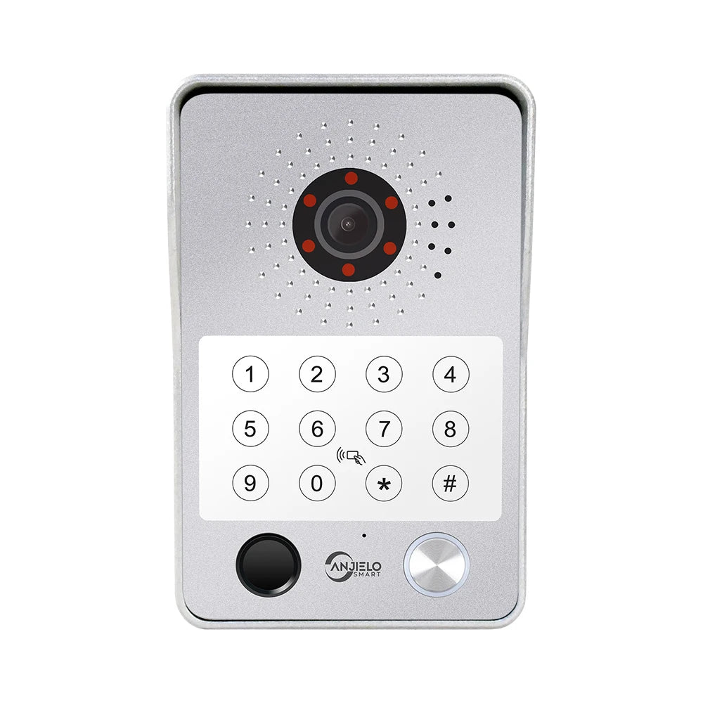 Anjielo Smart Doorbell Camera With Wide-angle Night Vision and Secure Access Control Via RFID Card Password Fingerprint