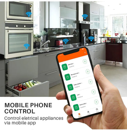 XiVision Wireless WiFi Smart Plug Socket 16A Power Monitor Timing Function Tuya Smart Life APP Control Works With Alexa Google Assistant
