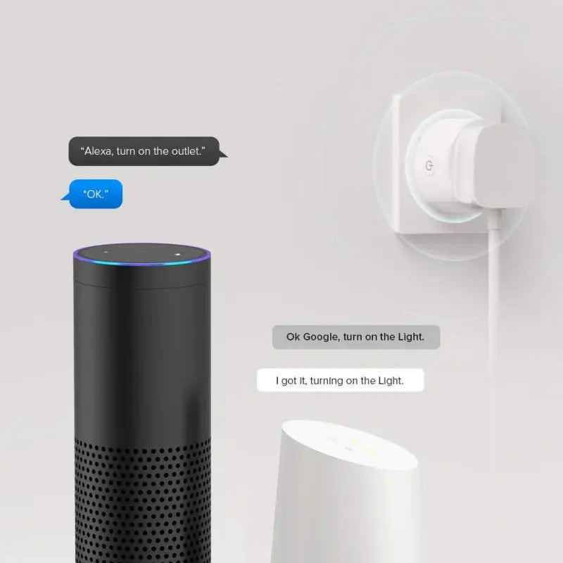 XiVision Wireless WiFi Smart Plug Socket 16A Power Monitor Timing Function Tuya Smart Life APP Control Works With Alexa Google Assistant