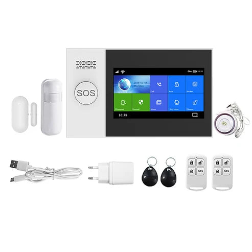 High Quality WiFi GSM Wireless Smart Home Security Alarm System Kit with Touch Screen Control Panel