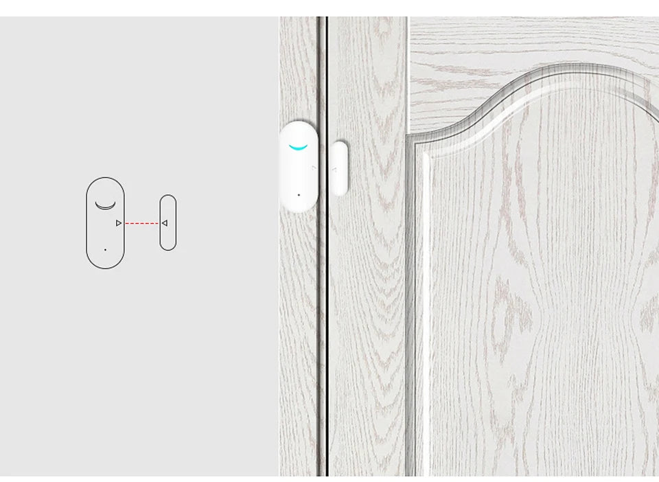 XiVisionsmart Tuya WiFi Door and Window Sensor with Magnetic, Contact Sensor Alarm with App Control,Suitable for Home Office Shop