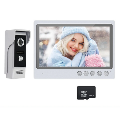 9 inch Home WiFi Video Intercom Doorbell  Night Vision Waterproof 32G TF Card Recording