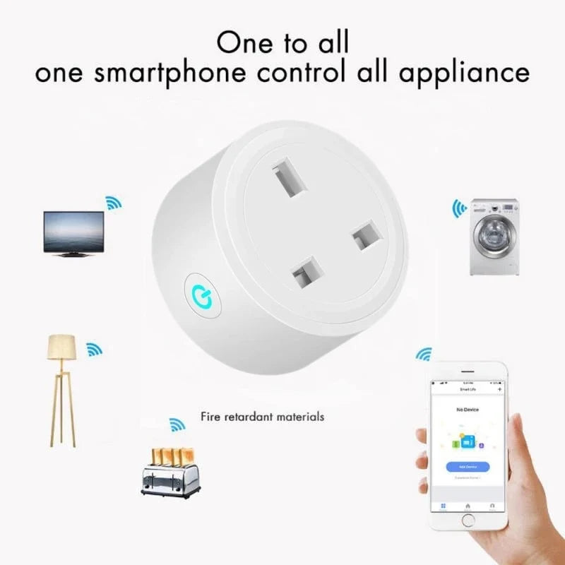 XiVision Wireless WiFi Smart Plug Socket 16A Power Monitor Timing Function Tuya Smart Life APP Control Works With Alexa Google Assistant