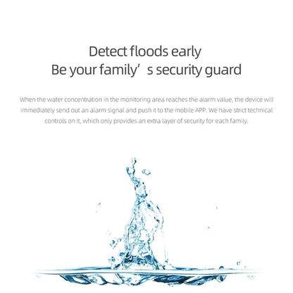 Wifi Water Leakage Sensor Detector Overflow Flood Leakage Alerts Remote Monitor Leak Notifications for Security System