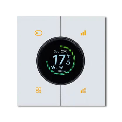 Tuya Zigbee3.0 Smart Digital Thermostat - 3-in-1 Control for Floor Heating, Air Conditioning & Fresh Air with Knob Temperature Adjustment