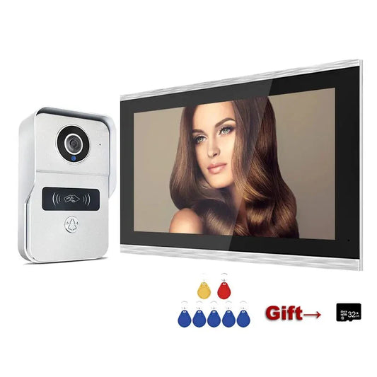 XiVision Tuya Smart 2MP 1080P 10-Inch IP Video Doorbell - Wireless WiFi & POE Wired | RFID Access Control for Villa & Flat